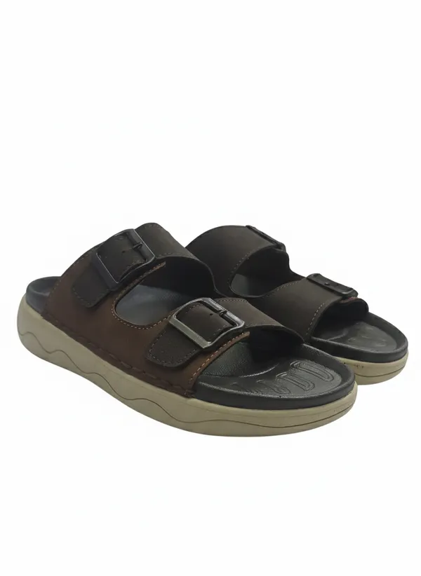 Tan_Polyurethane_Premium_Slide_Sandals_For_Men