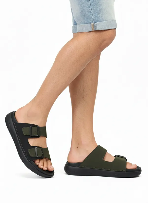 Green_Polyurethane_Premium_Sandals_For_Men
