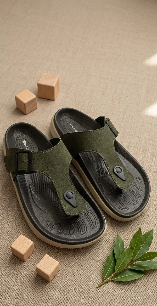 Black_Polyurethane_Premium_Sandals_For_Men