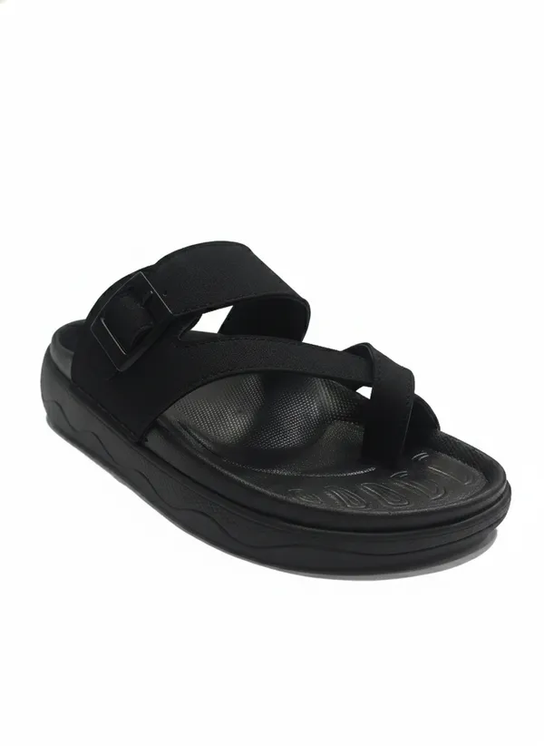 Black_Polyurethane_Premium_Sandals_For_Men