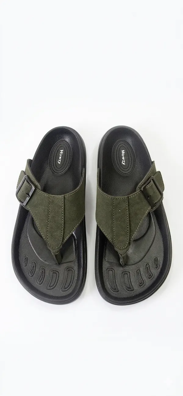 Green__Polyurethane_Premium_Sandals_For_Men