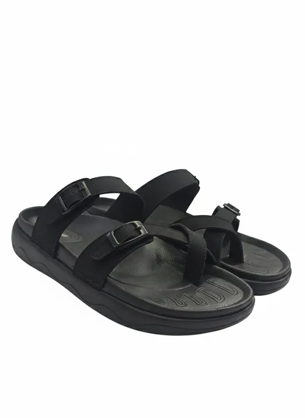 Black_Polyurethane_Premium_Sandals_For_Men