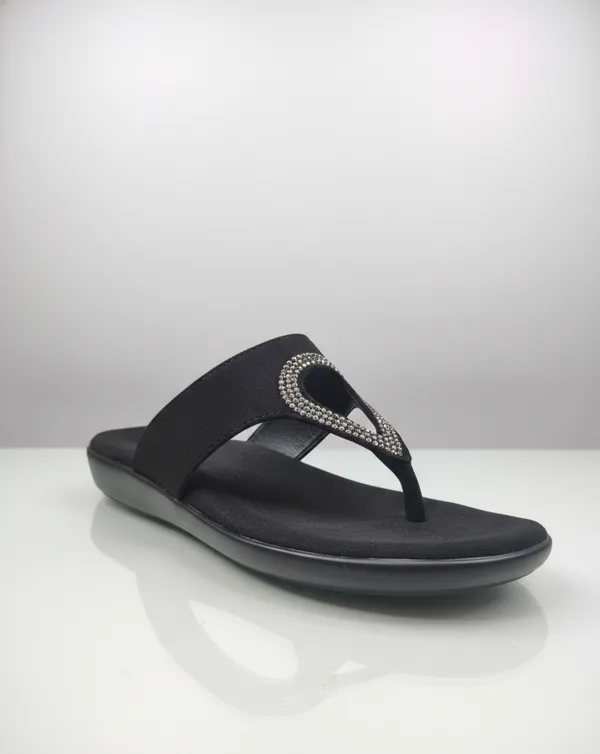 Black_Polyurethane_Premium_Flip-Flops_For_Women