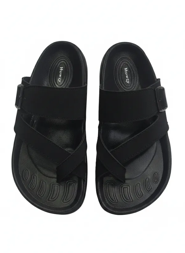 Black_Polyurethane_Premium_Sandals_For_Men