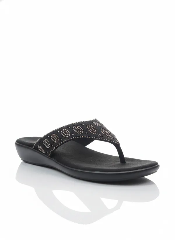 Black_Polyurethane_Premium_Flip-Flops_For_Women