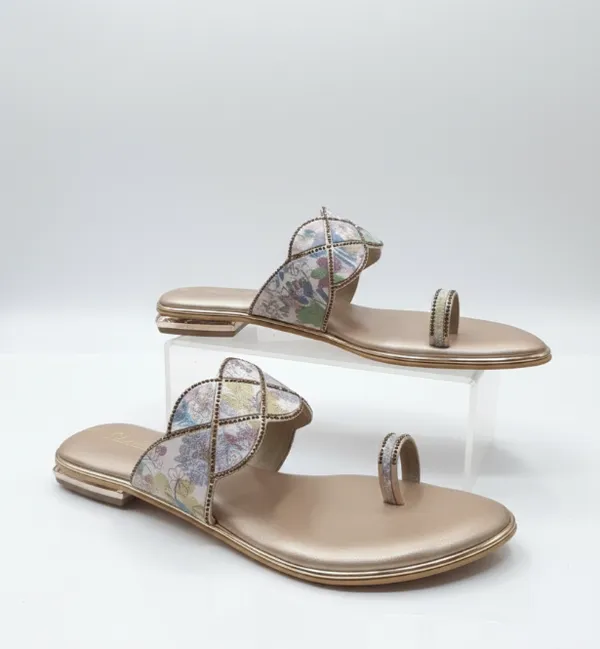 Cream_Polyurethane_Premium_Flat_Sandals_For_Women