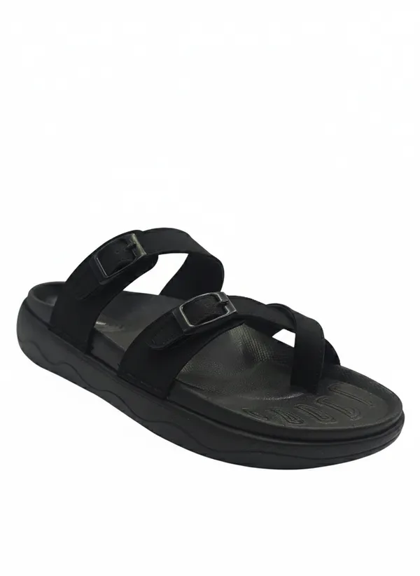Black_Polyurethane_Premium_Sandals_For_Men