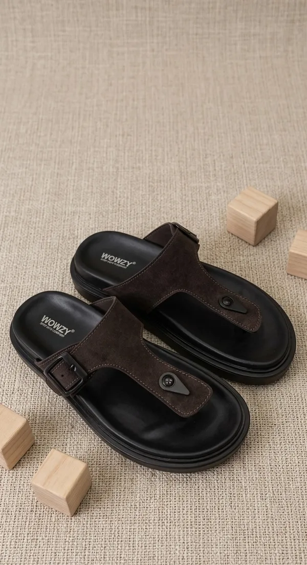 Black_Polyurethane_Premium_Sandals_For_Men