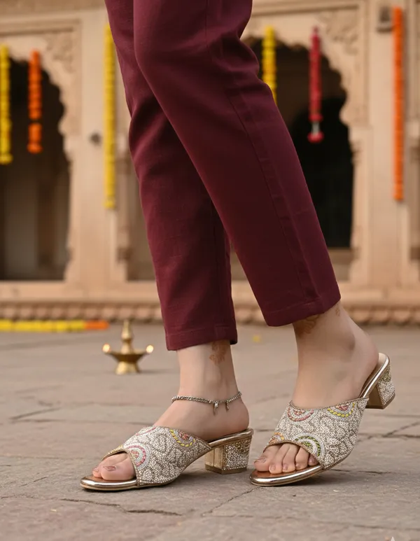 Cream_Polyurethane_Premium_Sandals_For_Women