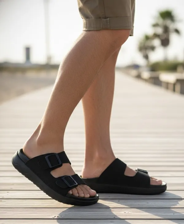 Black_Polyurethane_Premium_Slip-On_Sandals_For_Men