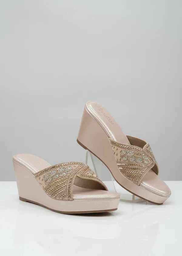 Cream_Polyurethane_Premium_Wedge_Sandals_For_Women