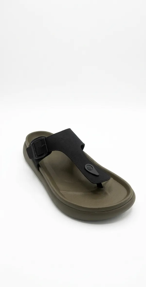 Black_Polyurethane_Premium_T-Strap_Sandals_For_Men