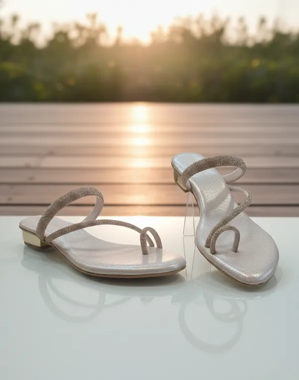 Cream_Polyurethane_Premium_Sandals_For_Women