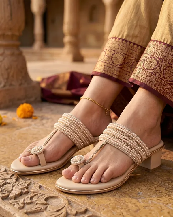 Cream_Polyurethane_Premium_Sandals_For_Women