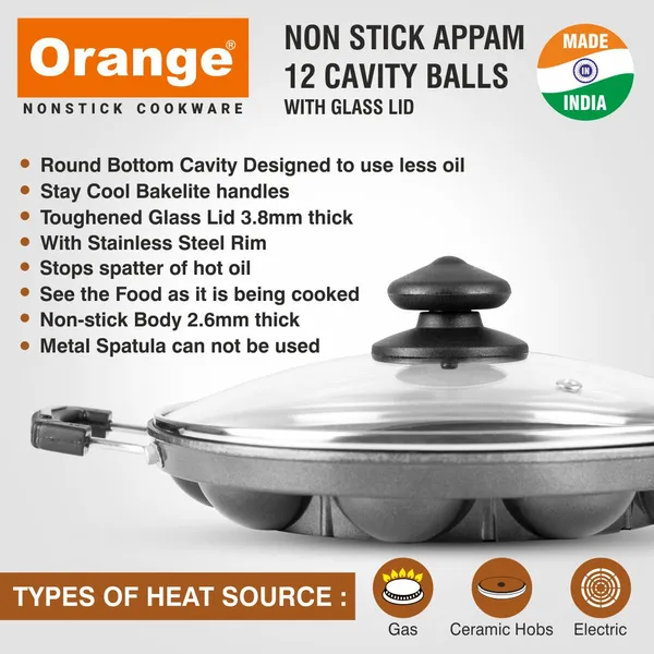 Aluminium_Die_Cast_Non-Stick_12_Cavity_Grill_Appam_Patra_With_Glass_Lid