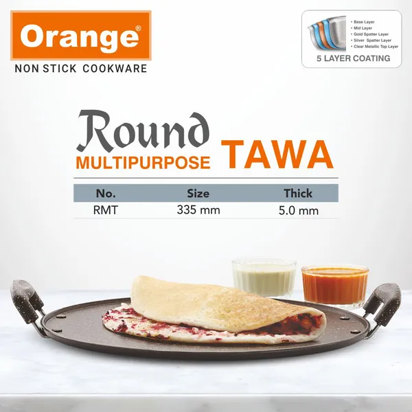 Aluminium_Spatter_Finish_5Mm_Round_Multipurpose_Dosa_Tawa_33.5Cm