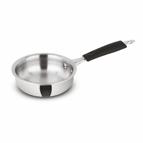 Triply_Stainless_Steel_Mini/Baby/Small_Sized_(Cute_Fry_Pan_450_ML)_|_Heavy_Bottom_|_Induction_Friendly_|_2.5mm_Thickness_|_Cool_Touch_Bakelite_Stainless_Steel_Handle_|_5Year_Warranty