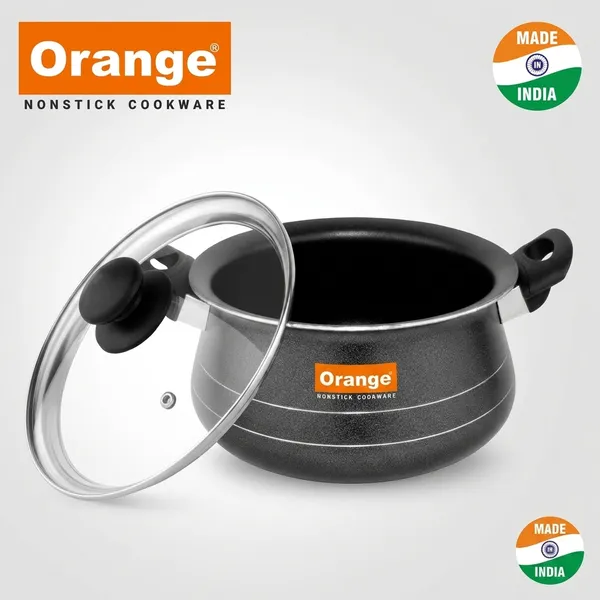 Aluminium_Non-Stick_Platina_Series_2.6Mm_Deep_Handi_Kadai_With_Glass_Lid