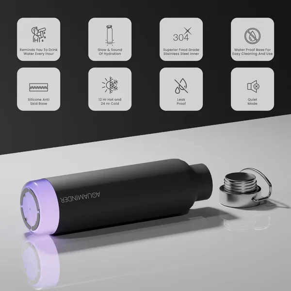 Aquaminder_Stainless_Steel_Double_Wall_Smart_Water_Bottle,SS_304_Material_600_ml_Thames_