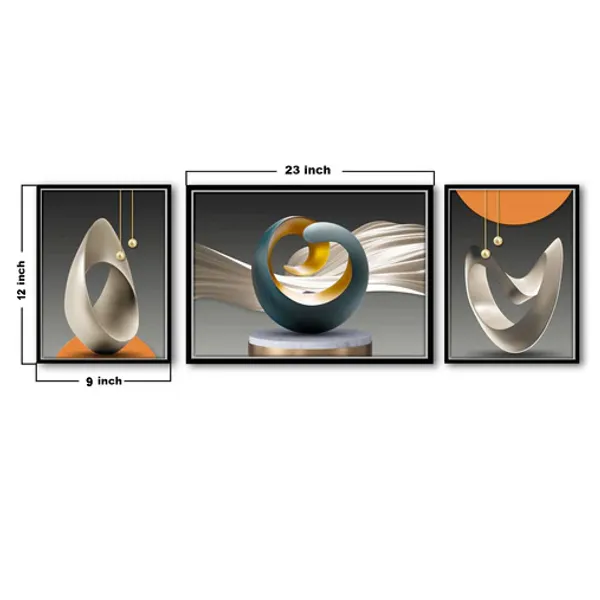 Artsy_Toroide_MinimalåÊ_Set_of_3_Canvas_Painting_For_Home_D̩cor