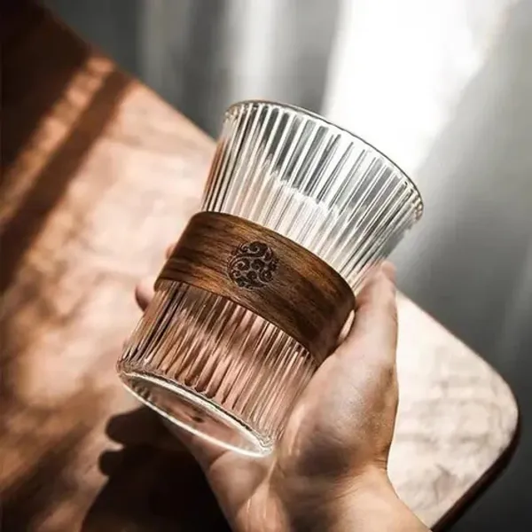 Glass_Cup_with_Hand-Carved_Bamboo_Ring,_Vertical_Stripe_Tumbler_for_Espresso,_Juice_&_Cocktails,_140ml,_Classic_Style
