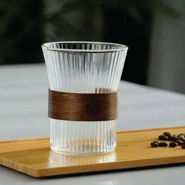 Glass_Cup_with_Hand-Carved_Bamboo_Ring,_Vertical_Stripe_Tumbler_for_Espresso,_Juice_&_Cocktails,_140ml,_Classic_Style