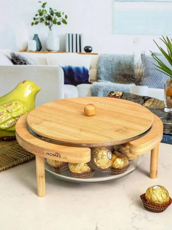 Goodhomes_Glass_Serving_Set_with_Wooden_Lid_and_Stand
