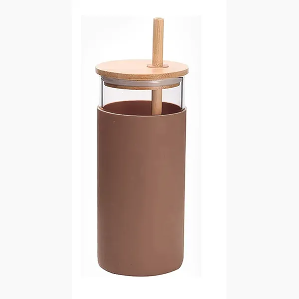Silicon_Holder_Glass_Sipper_With_Wooden_Lid_And_Straw_(Customisable)