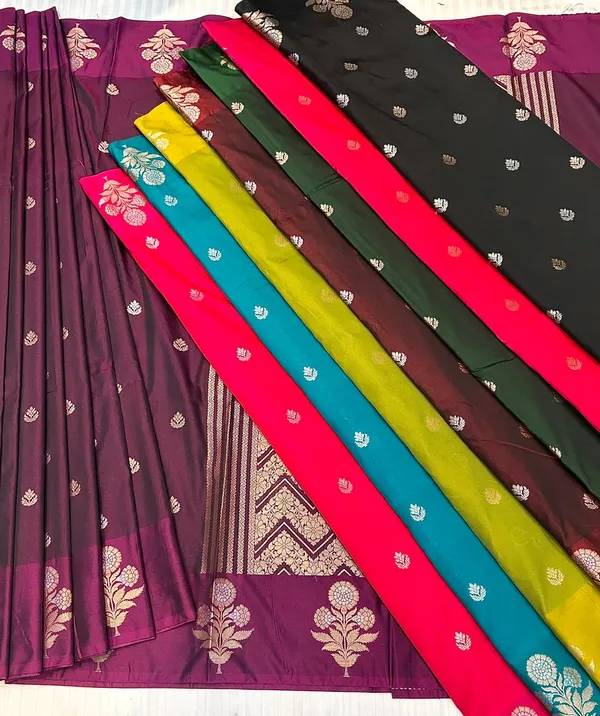 Maroon_Banarasi_Silk_Saree_With_Zari_Work_For_Women