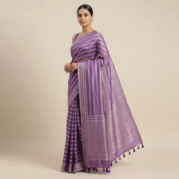 Purple_Silk_Saree_With_Zari_Border_For_Women