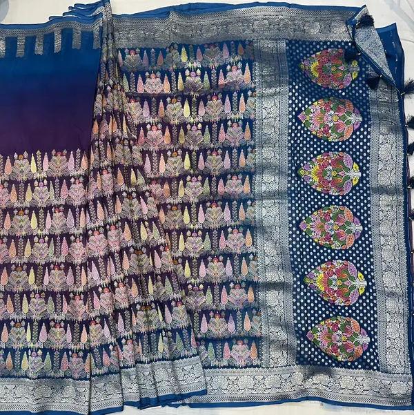 Peacock_Blue_Silk_Saree_With_Zari_Work_For_Women