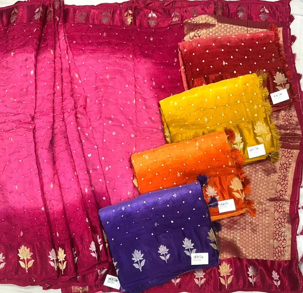 Pink_And_Red_Georgette_Designer_Saree_For_Women