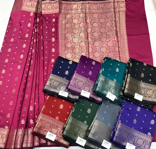 Maroon_Banarasi_Silk_Saree_With_Zari_Work_For_Women