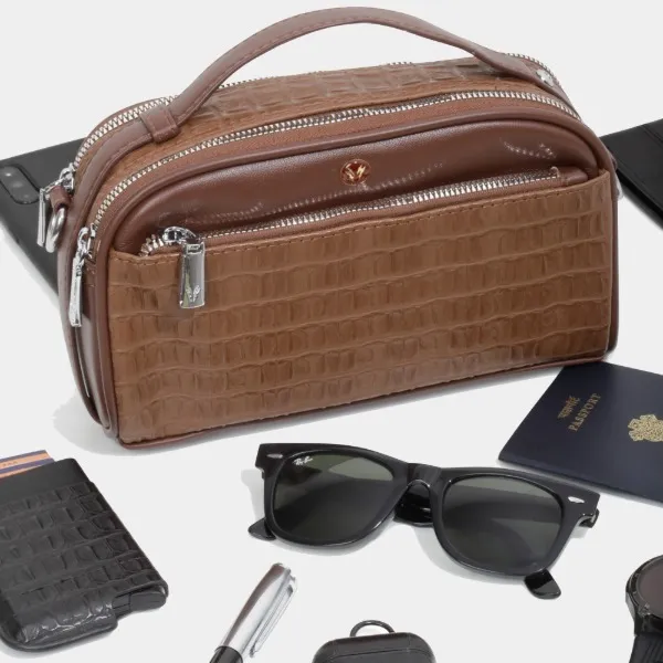 Absolute_Global_Legacy_Unisex_Crossbody_Sling_Bag_For_Menand_Women_,_Premium_Brown_Pu_Leather_Travel_Organizer_,_Multi-Utility_Dopp_Kit_With_Adjustable_Strap_,_Stylish_Daily_Carry_Bag
