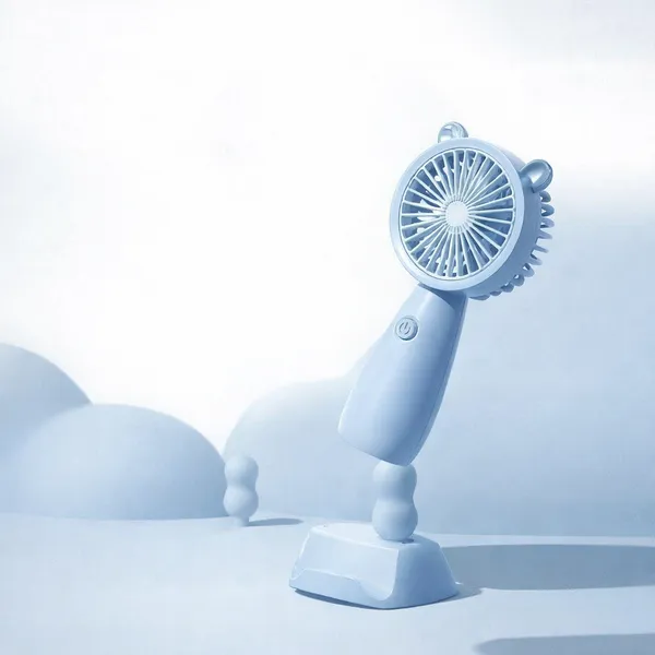 Blue_Portable_Fan_Plastic_For_Unisex
