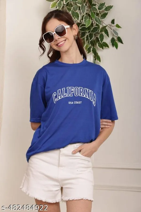 Blue_T-Shirt_Cotton_For_Women