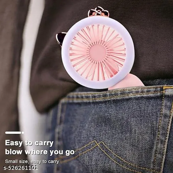 Blue_Portable_Fan_Plastic_For_Unisex