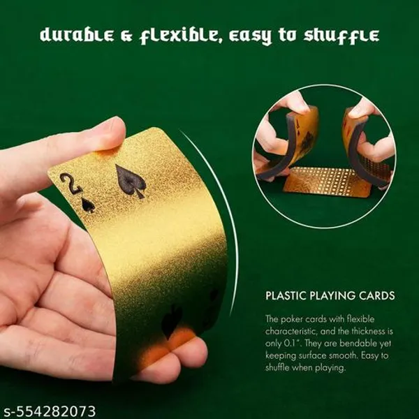 Golden_Playing_Cards_Plastic_For_Unisex