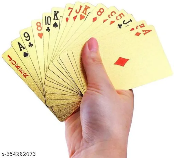 Golden_Playing_Cards_Plastic_For_Unisex