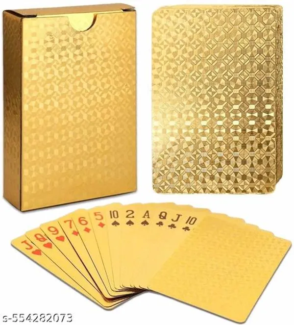 Golden_Playing_Cards_Plastic_For_Unisex