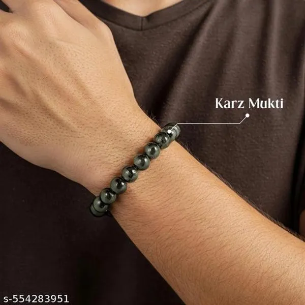 Black_Bracelet_Pyrite_Stone_For_Unisex