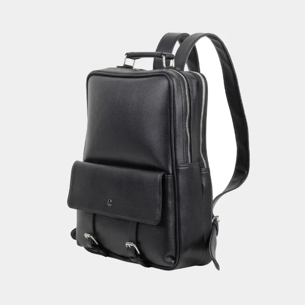 Absolute_Global_Meyvin_Baron_Student_Backpack_For_Laptop_,_Tabletand_Accessories_-_Classic_Black_,_12_X_5_X16_,_Durable_Pvc_,_Multiple_Pockets_,_Penand_Card_Slots