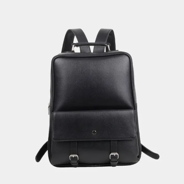 Absolute_Global_Meyvin_Baron_Student_Backpack_For_Laptop_,_Tabletand_Accessories_-_Classic_Black_,_12_X_5_X16_,_Durable_Pvc_,_Multiple_Pockets_,_Penand_Card_Slots