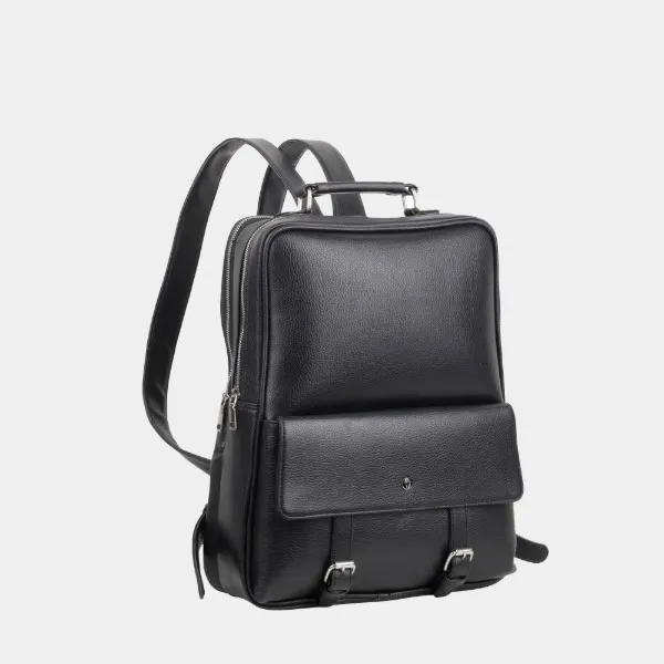 Absolute_Global_Meyvin_Baron_Student_Backpack_For_Laptop_,_Tabletand_Accessories_-_Classic_Black_,_12_X_5_X16_,_Durable_Pvc_,_Multiple_Pockets_,_Penand_Card_Slots