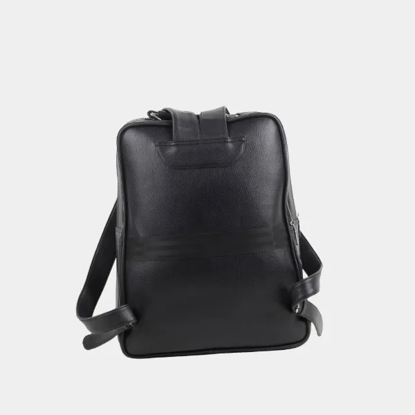 Absolute_Global_Meyvin_Baron_Student_Backpack_For_Laptop_,_Tabletand_Accessories_-_Classic_Black_,_12_X_5_X16_,_Durable_Pvc_,_Multiple_Pockets_,_Penand_Card_Slots