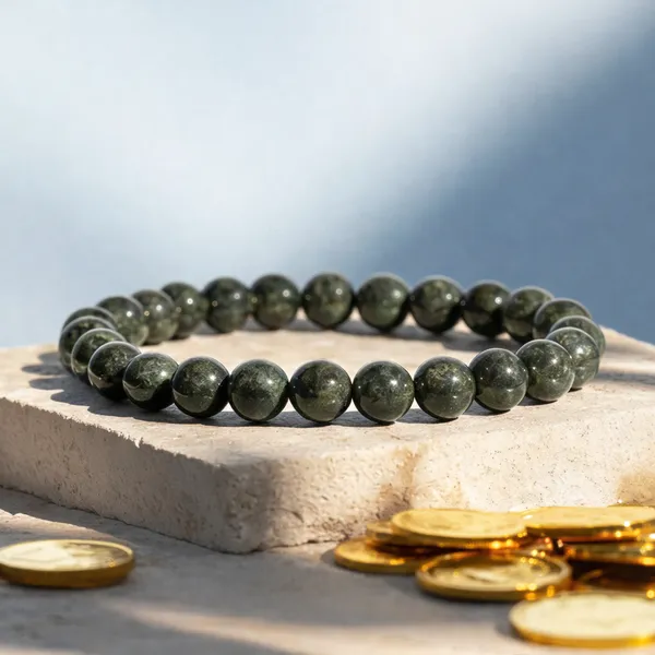 Black_Bracelet_Pyrite_Stone_For_Unisex