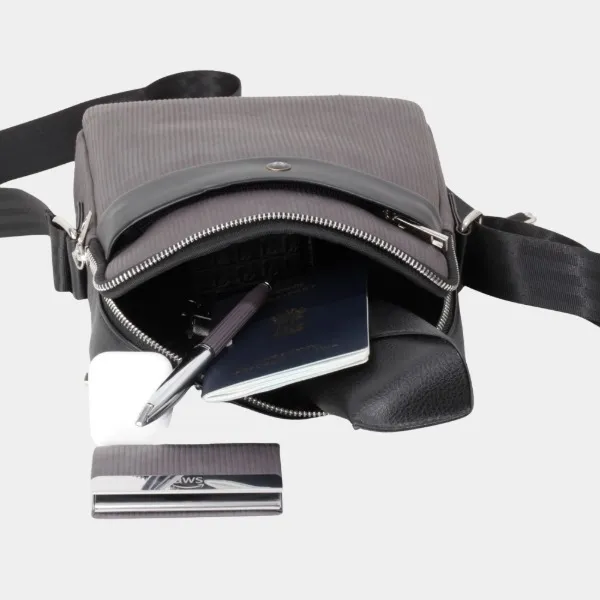 Noble_Messenger_Bag_For_Menand_Women_,_Stylish_Pu_Crossbody_Shoulder_Bag_For_Students_,_Compactand_Lightweight_Sling_Bag_With_Multi-Pocket_Organization_,_Grey