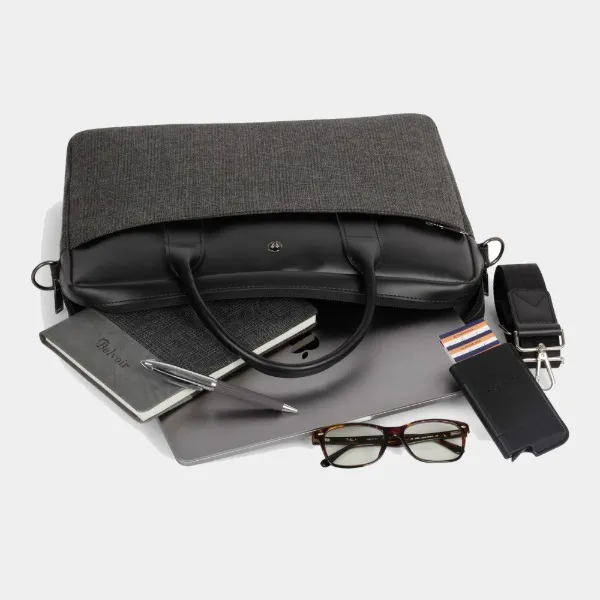 Absolute_Global_Premium_Laptop_Bag_For_Menand_Women_,_Pu_Leatherand_Woolen_Fabric_,_Fits_Up_To_16_Inch_Laptop_,_Lightweightand_Stylish_Office_Briefcase_,_Padded_Compartment_-_Black