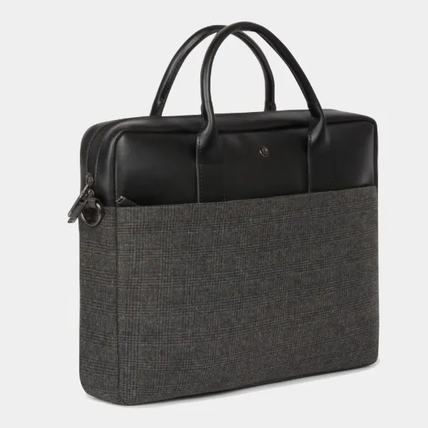 Absolute_Global_Premium_Laptop_Bag_For_Menand_Women_,_Pu_Leatherand_Woolen_Fabric_,_Fits_Up_To_16_Inch_Laptop_,_Lightweightand_Stylish_Office_Briefcase_,_Padded_Compartment_-_Black