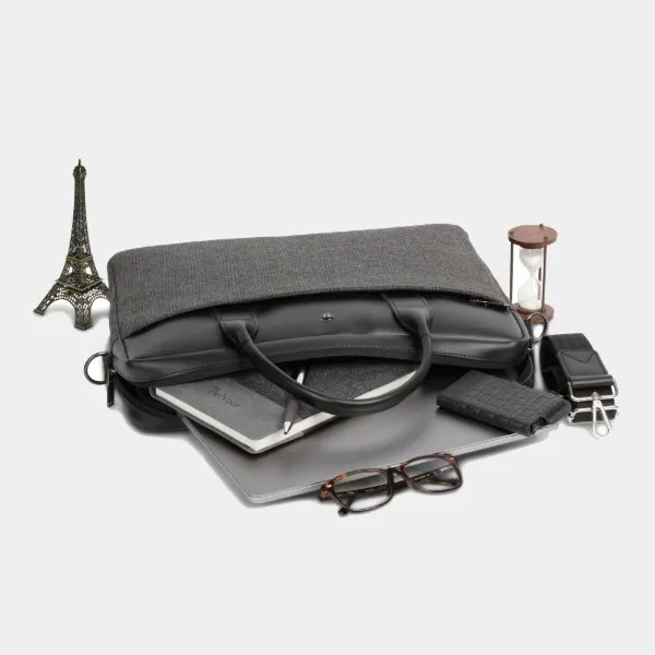 Absolute_Global_Premium_Laptop_Bag_For_Menand_Women_,_Pu_Leatherand_Woolen_Fabric_,_Fits_Up_To_16_Inch_Laptop_,_Lightweightand_Stylish_Office_Briefcase_,_Padded_Compartment_-_Black